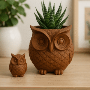 Komplet SOWA doniczka + figurka