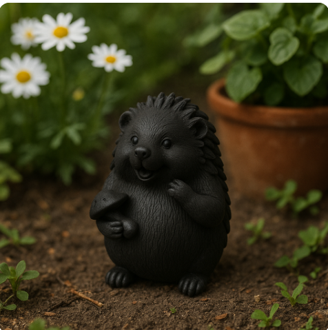Jeżyk z grzybkiem figurka - obrazek 5