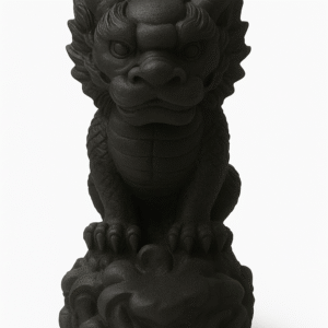 Figurka smok chiński Feng Shui czarna