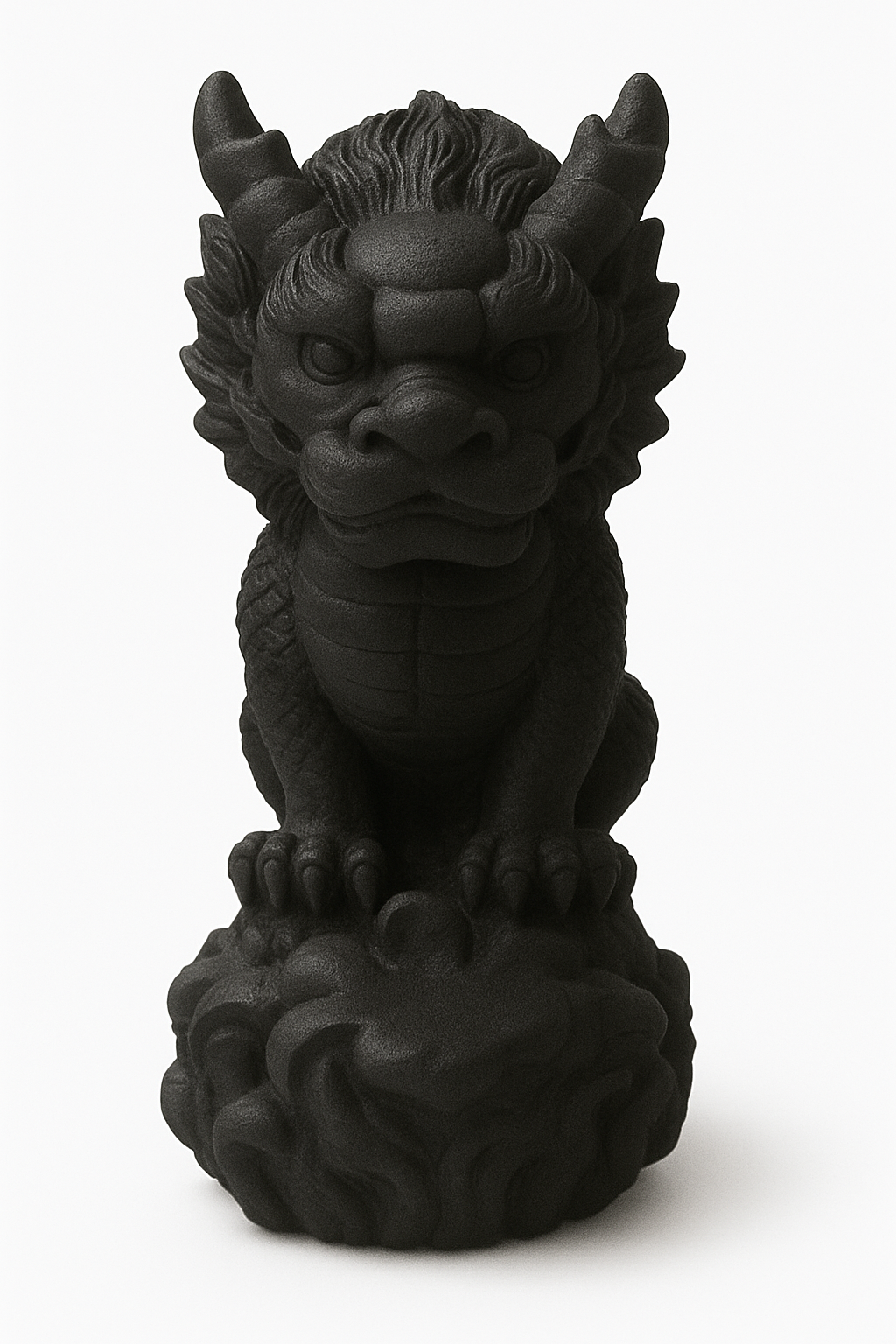 Figurka smok chiński Feng Shui czarna