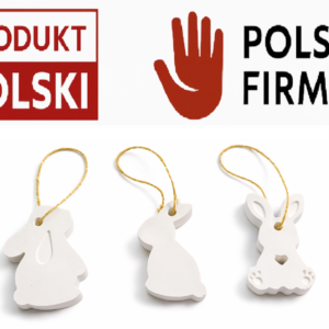 Królik zawieszka wielkanocna zestaw 3 x 3