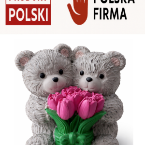 misie tulipany prezent ozdoba Dekoracja